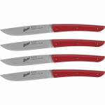 Berkel - Steak knife set 4-piece. Color rosso