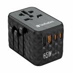 Verbatim - Verbatim GaN III Universal Travel Adapter UTA-05 with 2 x USB-C PD & QC 4+ & 2 x USB-A ports