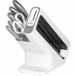 Ninja - Ninja StaySharp knife block with integral Grinder, 6 pieces. (K62006EUWH)