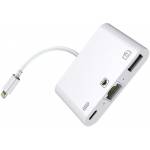 Microconnect - Microconnect LIGHT-HUB2 laptop dock/port replicator Lightning White 
