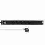 &nbsp;"Lanview-19'' rack mount power strip 1U 10A with 5 x Schuko type - rack module (LVR-3MSCH-LIC-SCH5)-Lanview-Hardware/Electronic"