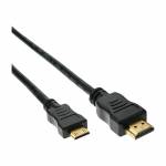 Inline - 电缆 HDMI 19 针插头-迷你 HDMI 19 针插头 1.0 m 镀黑金触点 (17461P)