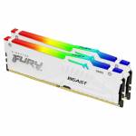 Kingston - Kingston Technology FURY Beast 64GB 6000MT/s DDR5 CL30 DIMM (Kit of 2) White RGB EXPO 