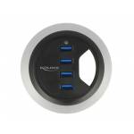 Delock - DeLOCK 62868 USB 3.0 (3.1 Gen 1) Type-A 5000Mbit/s Black interface hub