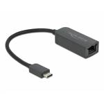 Delock - DeLOCK 66645 cable gender changer USB Type-C LAN RJ45 Black
