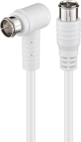 Wentronic - Goobay 67347 coaxial cable F plug 1.5 m White