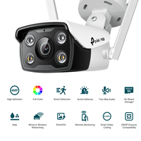 Tp-link - TP-Link VIGI 4MP Outdoor Full-Color Wi-Fi Bullet Network Camera