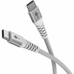 Goobay - Goobay USB-C?-on-USB-C?-Textile cable with metal plugs, 1 m, white (70193)