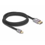 Delock - DeLOCK Mini DisplayPort to DisplayPort cable 8K 60 Hz 2 m grey metal without latch