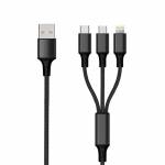 &nbsp;"2go 3in1 Usb Ladekabel Schw 1, 5m-2GO 797153 USB cable 1.5 m USB B USB C/Micro-USB B/Lightning Black-2go-Adapter/Cable"