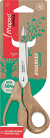 Maped - Scissors ADVANCED WOOD, length: 210 mm, asymmetrically pointed, stainless steel blades & rivets, with handles - 1 piece (